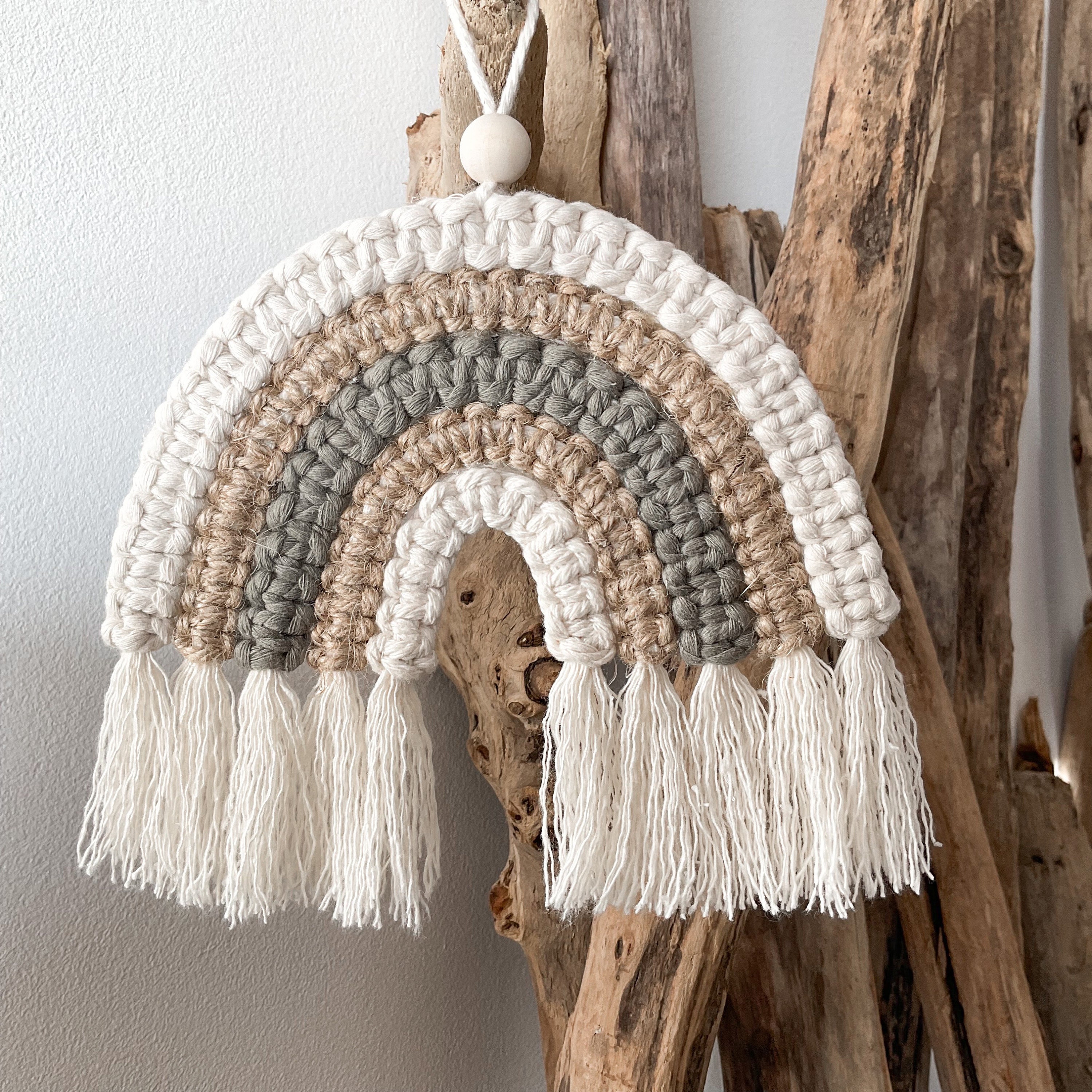 Arc en Ciel Coton Macramé à Accrocher
