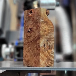 Knife Handle Material or Wood Turning Blank -Premium Quality, Stabilized Spalted Maple Burl Block (1-7/8&quot;x2-1/16&quot;x5&quot;)