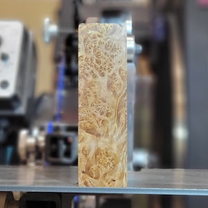 Knife Handle Material or Wood Turning Blank -Premium Quality, Stabilized Maple Burl Block (1-13/32&quot;x2-1/16&quot;x7&quot;)