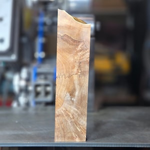 Knife Handle Material or Wood Turning Blank - Stabilized Live-edge Maple Burl Block (1-1/2&quot;x2&quot;x8&quot;)