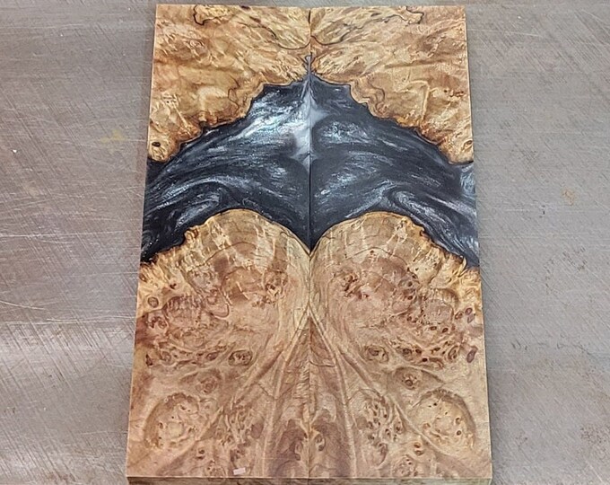 Knife Scaleshybrid Stabilized Maple Burl & Alumilite Etsy