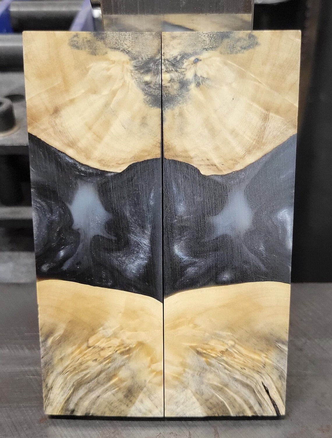 Knife Scaleshybrid Stabilized Buckeye Burl & Alumilite Etsy