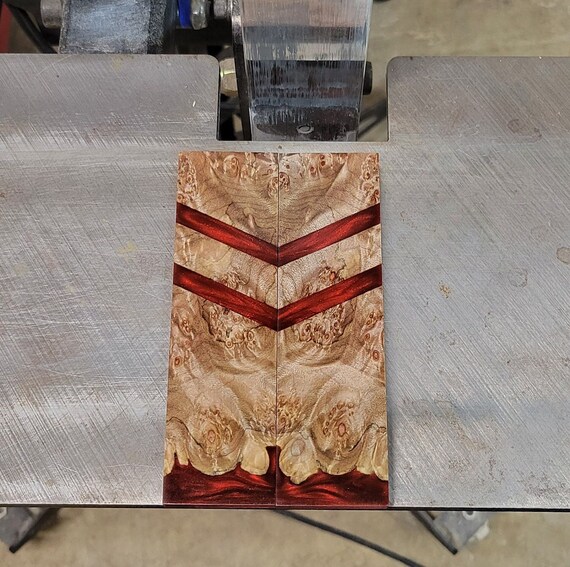 Knife Scaleshybrid Stabilized Maple Burl & Alumilite Etsy