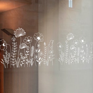Sticker | Wildflower meadow No. 2 | Spring meadow | Window picture | mirror | door | Glass sticker | Vinyl Sticker |