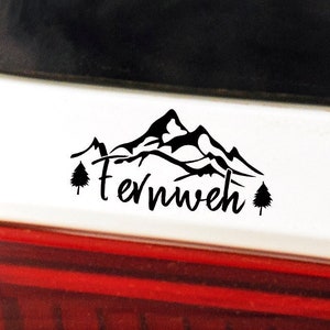 Car Sticker Mountains Wanderlust Travel Sticker Customizable