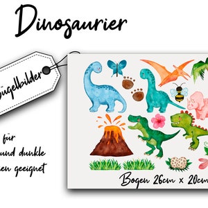 Iron-on patches dinosaurs, dinos to iron on, watercolor, iron-on patches for children
