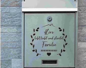 Briefkasten Aufkleber personalisiert |  Sticker | Briefkastenbeschriftung