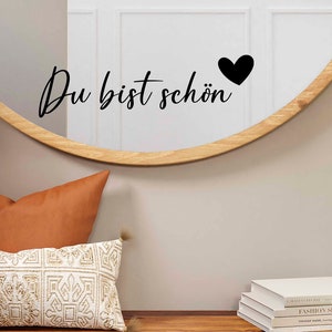 Spiegelaufkleber / Aufkleber "Du bist schön" Badezimmer, Dekoration, Deko, Wohnung