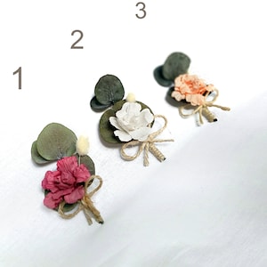 Wedding Suit Boutonniere, Wedding Suit Brooch, Suit Lapel Pin, Groomsmen Pin Brooch, Flower Boutonniere, Wedding Boutonniere, Boutonnières