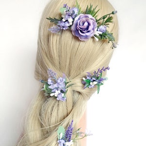 Flower Hair Comb, Boho Hair Pin, Hair Clip, Boutonniere