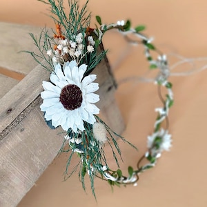Boho Wedding Boho Halo, Elegant Hair wreath bridal wedding crown Bohemian crown, Flower crown, Tiaras, Bridal Crown, Hair Wreath