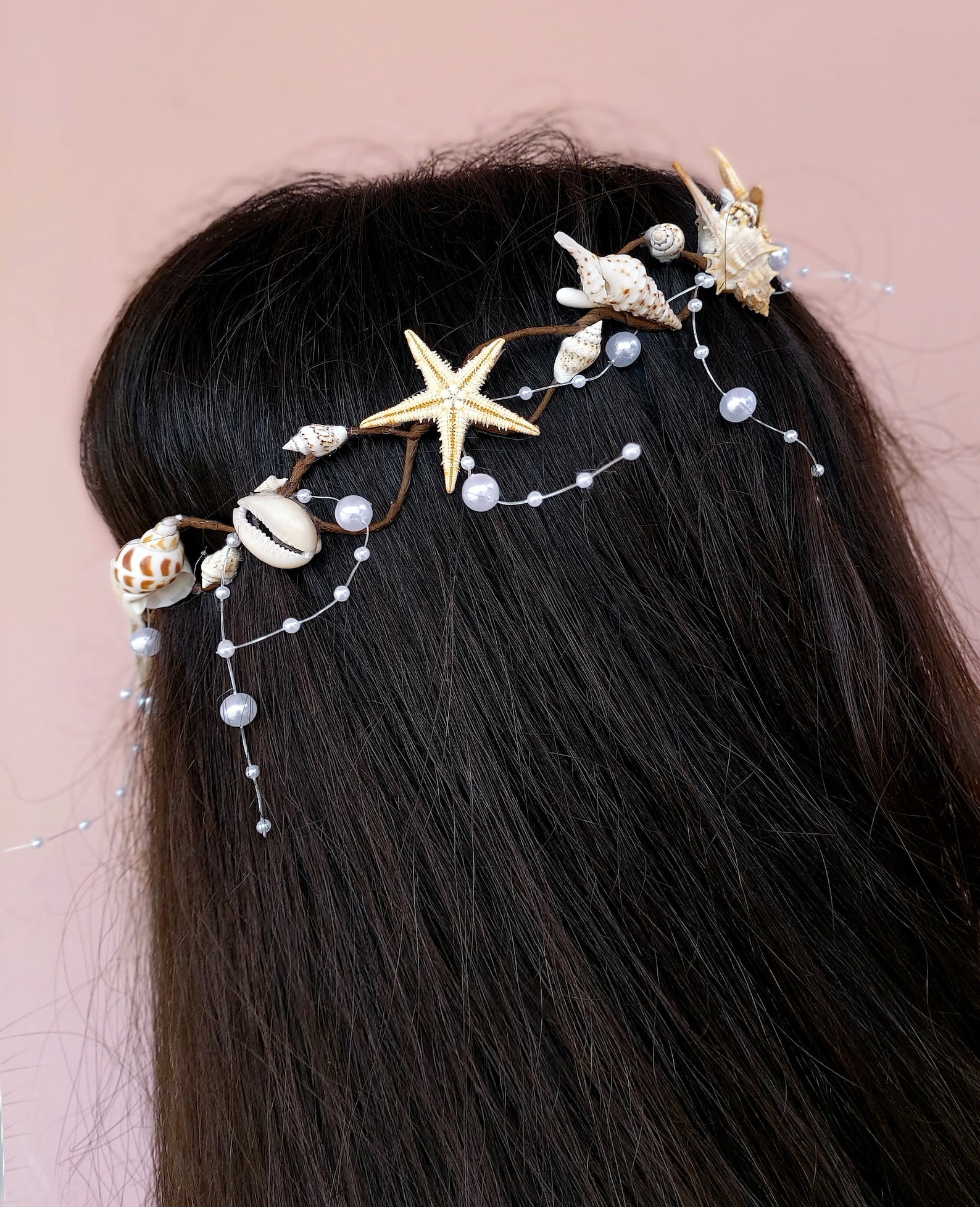Bohemian Beach Crown Beach Bridal Hair Accessory Starfish - Etsy