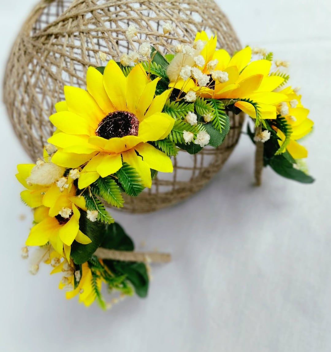 Sunflowers Crown Flower Crown Wedding Flower Crown Flower Bridesmaids