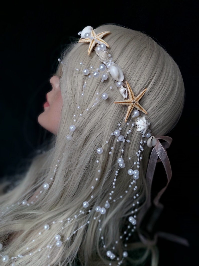 Seashell Tiara Mermaid Crown Beach Crown Beach Hairband Etsy