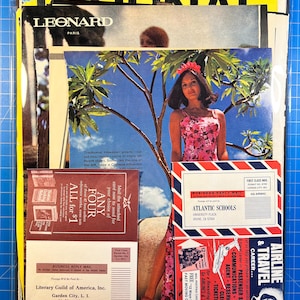 JUMBO VINTAGE MAGAZINE Pages Paper Ephemera Pack 50+ Pieces 1920s through 1970s Collage Art