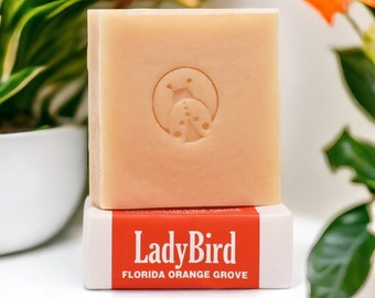 Florida Orange Grove Bar Soap - All-Natural, Vegan, Handmade with Essential Oils - Refreshing Citrus Scent for Radiant Skin