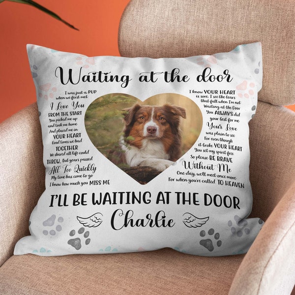 Customizeable Pillow, Throw Pillows, Loss Of Dog Gifts, Pet Sympathy Gifts For Dogs, Home Decor Living Room, Pet Loss Gifts Personalized