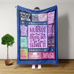 Nurses Blanket, Nurses Gifts, Nurse Practitioner Gifts For Women, Throw Blanket, Gifts For Nurses, Gifts For Women, Retirement Gifts For Men