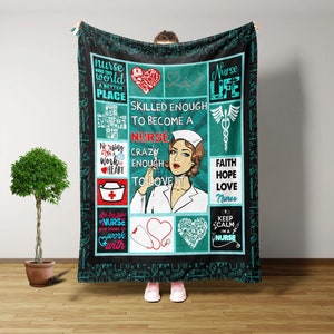 Skilled Enough To Become A Nurse Blanket, Throw Blanket, Nurses Gifts, Nurse Practitioner Gifts For Women, Gifts For Nurses, Gifts For Women