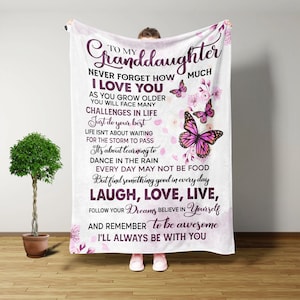 Granddaughter Blanket, Birthday Gifts For Kids, Granddaughter Gifts, Throw Blanket, Gifts From Grandma, Birthday Gifts For Girls
