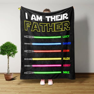 I Am Their Father Blanket, Custom Blanket, Gifts For Dad, Fathers Day Gifts From Daughter, Kids Gifts, Gifts For Men, Throw Blanket