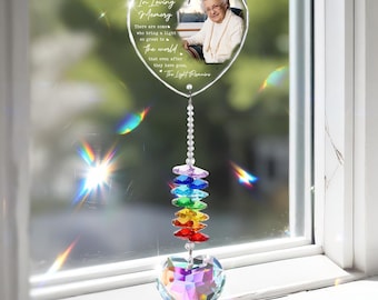 Personalized K9 Suncatcher Gifts For Loss Of Loved One, Sympathy Gifts For Loss Of Mother, Memorial Gifts For Loss Of Dad, Memorial Ornament