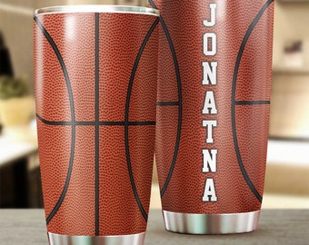 Basketball Tumbler, Personalized Tumbler Cups, Coffee Mug, Basketball Gifts For Girls, Gifts For Men, Gifts For Basketball Coach,Team Gifts