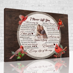 Memorial Gifts, I Never Left You Canvas, Wall Decor Living Room, Bereavement Gifts, Remembrance Gifts, Sympathy Gifts For Loss Of Loved One