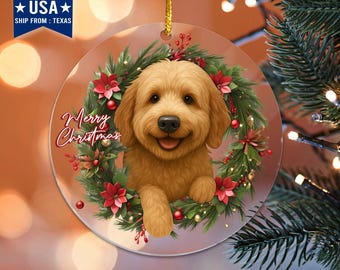 Goldendoodle Ornaments For Christmas Tree, Goldendoodle Gifts, Goldendoodle Dad Gifts, Dog Mom Gifts, Goldendoodle Keepsake, Christmas Decor