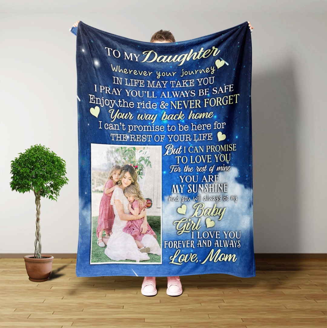 Custom Blankets, to My Daughter Blanket, Personalized Gifts for Kids