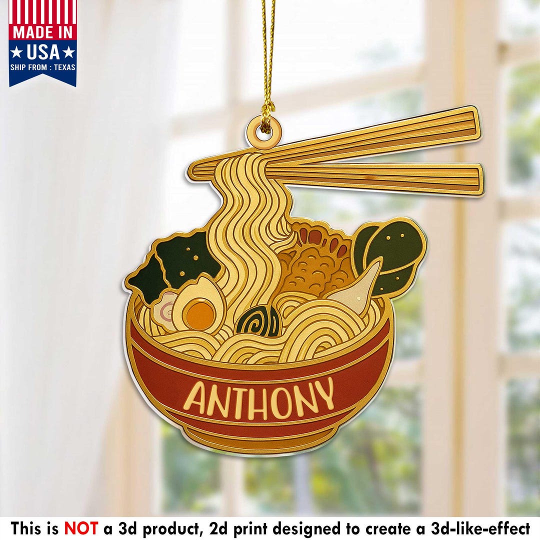 Ramen Ornament 2025, Noodles Bowl Christmas Ornaments, Ramen Gifts for ...