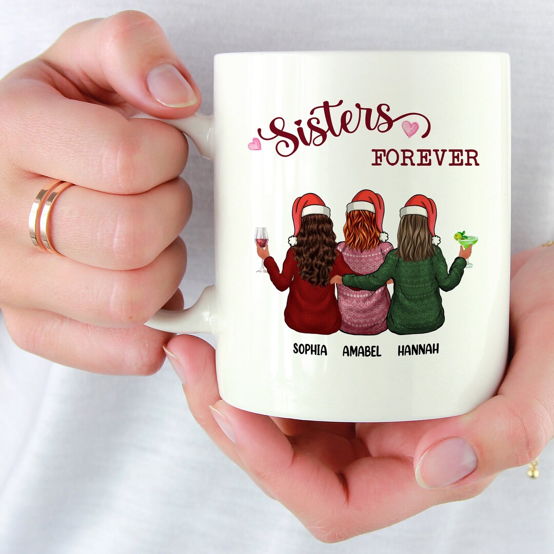 Personalized Gifts, Sisters Forever Mug, Gifts for Sisters From Sisters, Coffee Mug, Christmas ...