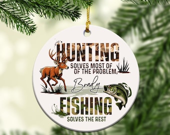 Personalized Hunting And Fishing Ornaments For Christmas Tree, Hunting Gifts For Men, Fishing Gifts, Christmas Gifts For Hunters, Fisherman