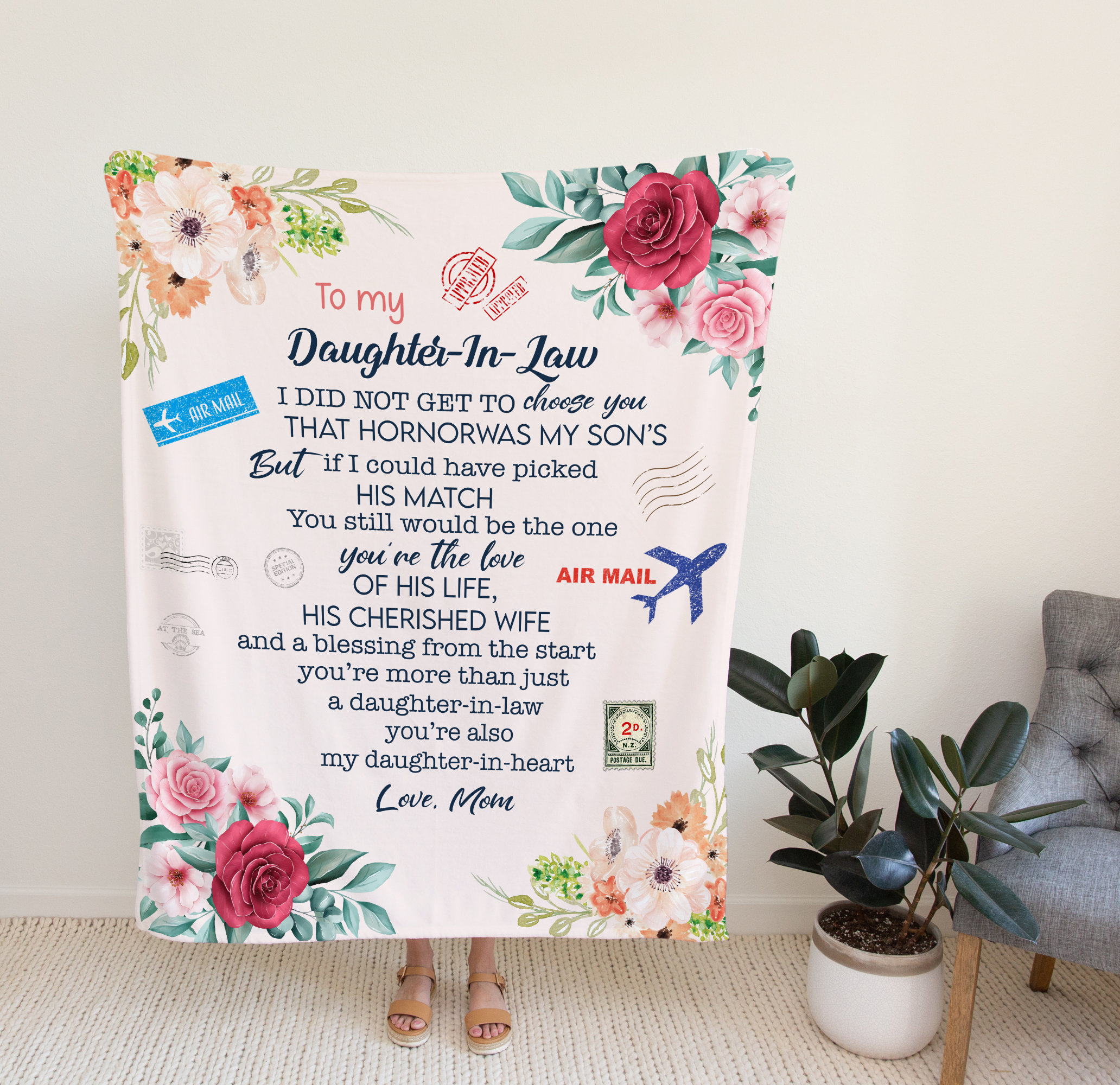 To My Daughter In Law Blanket, Throw Blanket, Daughter In Law Gifts
