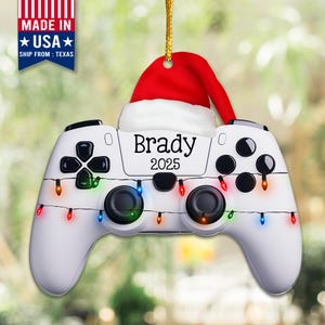 Personalized Gaming Ornament 2025, Gamer Gifts For Boys And Girls, Gaming Christmas Keepsake Gift For Kids Friend, Gifts For Gamers