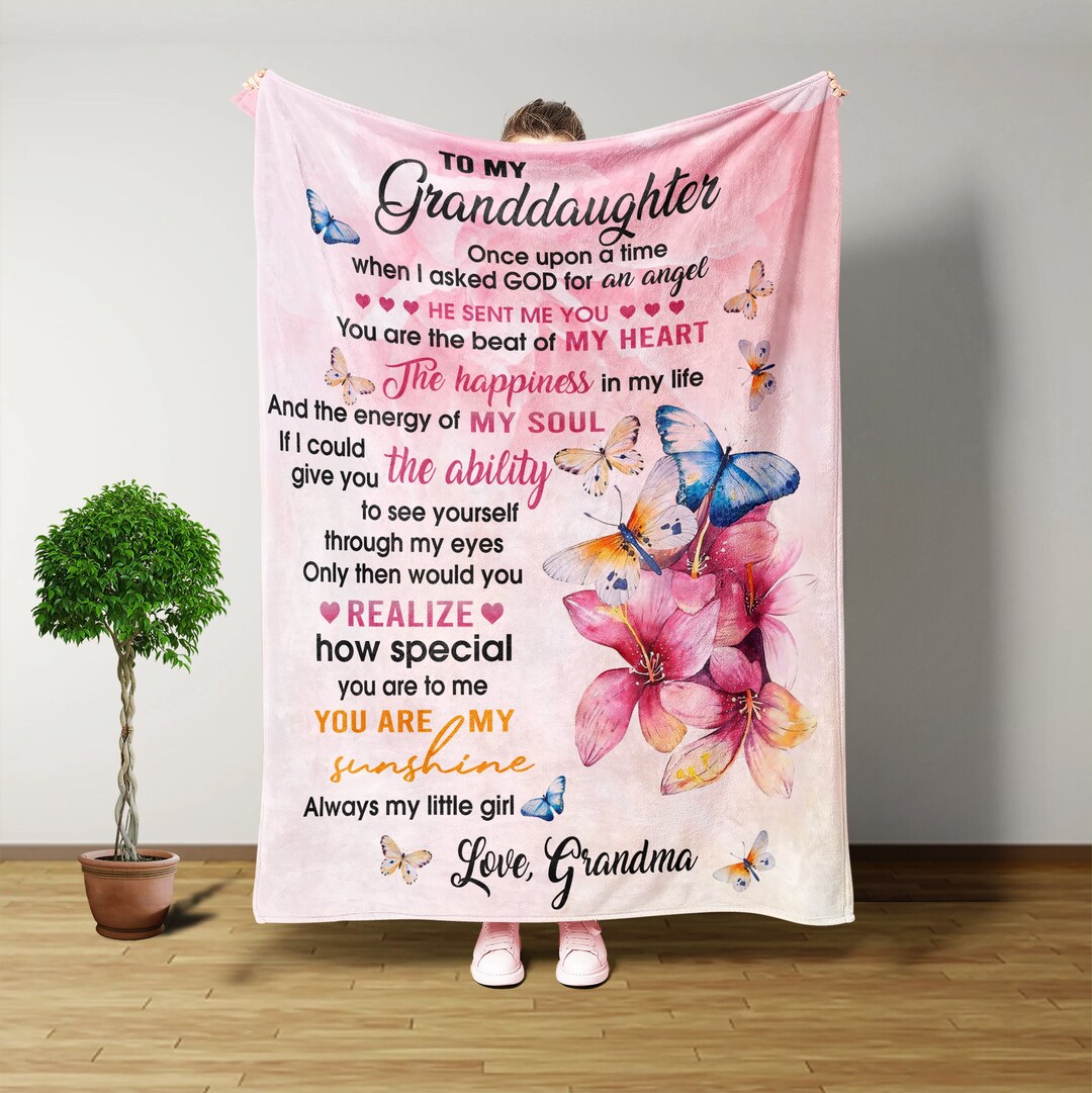 Granddaughter Blanket Custom Blanket Throw Blanket Etsy