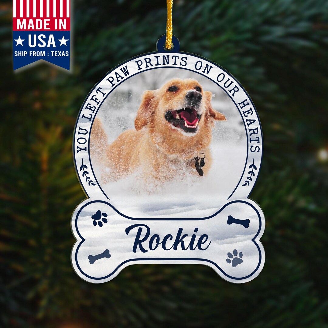 Dog Memorial Ornament, Pet Memorial Gifts for Dogs, Loss of Dog ...