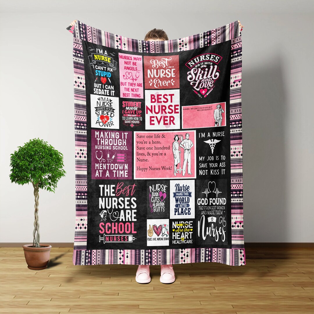 Best Nurse Ever Blanket, Gifts for Nurses, Throw Blanket, Gifts for