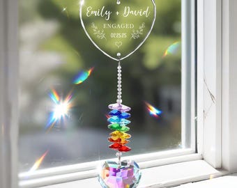 Personalized Wedding Gifts, Engagement Gifts, Gifts For Husband, Gifts For Wife, Wedding Crystal Suncatcher, Engagement Ornament 2025
