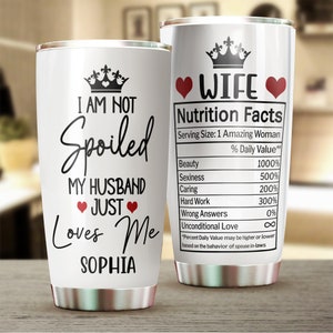 Personalized Gifts For Women, Wife Tumbler, Gifts For Women, Gifts For Her, Wife Gifts From Husband, Tumbler Mug, 20Oz Tumbler, Wife Gifts