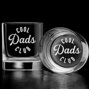 Cool Dad Club Engraved Whiskey Glass, Fathers Day Gifts, Whiskey Glass, Dad Gifts, Gifts For Dad, Gifts For Dad From Daughter, Papa Gifts