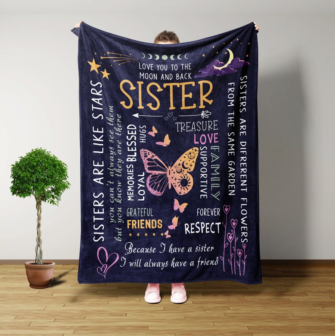 Sister Blanket, Sister Gifts, Throw Blankets, Gifts for Sisters