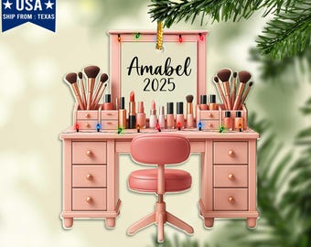 Makeup Tools Christmas Ornament 2025, Custom Beauty Christmas Tree Decor, Gift For Makeup Artists, Beauty Lovers, Gift For Makeup Lovers