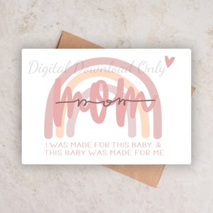 Carte post-partum, cadeau post-partum, affirmation post-partum, carte de bébé arc-en-ciel, carte de fête des mères, carte de nouvelle maman, carte de baby shower 4ème trimestre