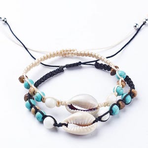 Boho Summer Shell Handmade Adjustable Bracelet