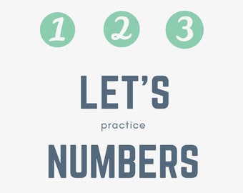 Number Practice 1-12 ... for children learning their numbers