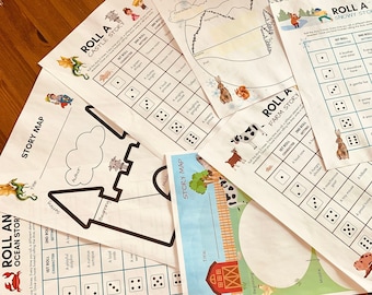 Roll a Dice Story Maps - Creative Writing Prompts - Grades 1-3