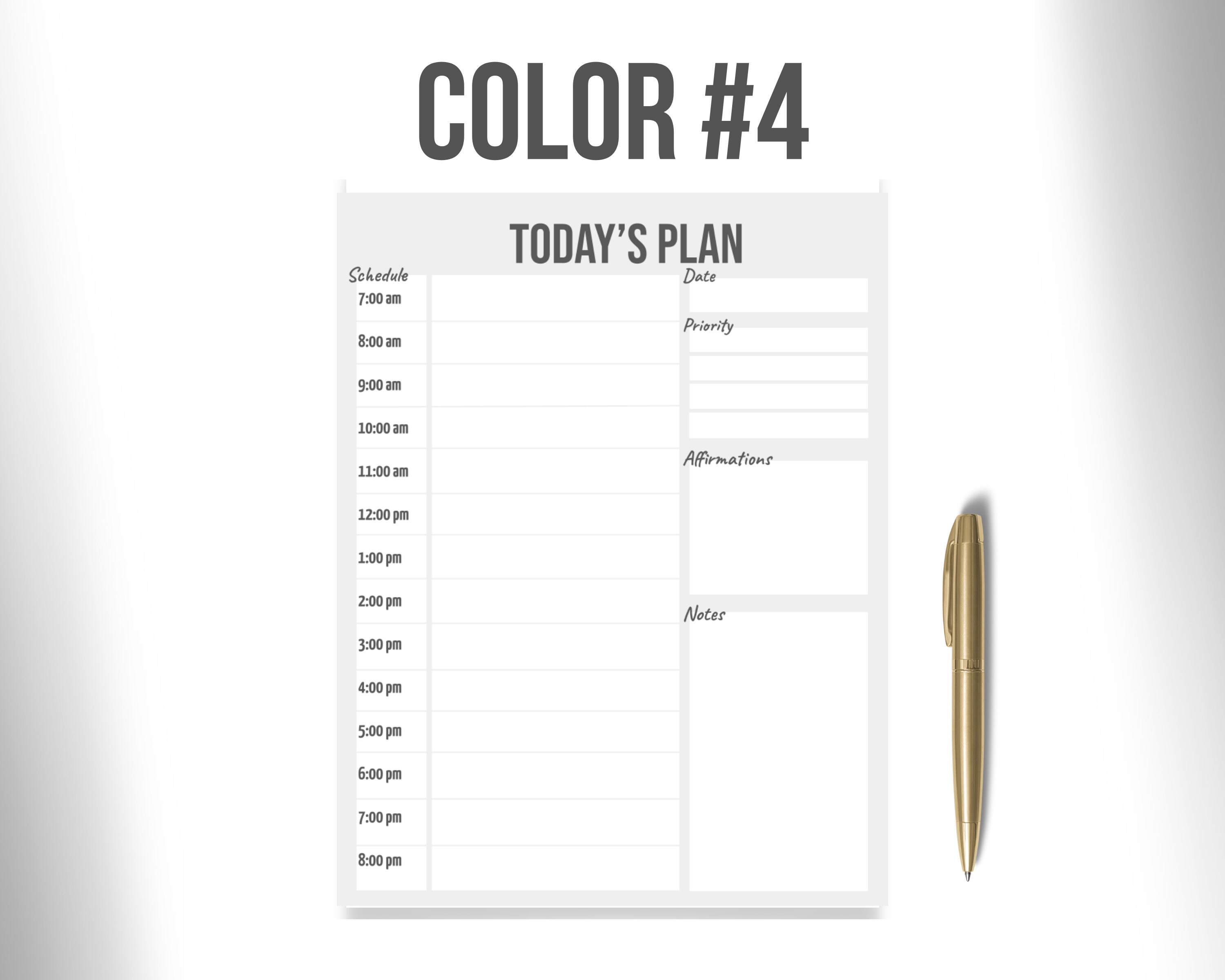 Daily Digital + Printable Planner | Instant Download | Undated Planner ...
