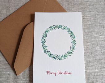 Carte Couronne de Noël