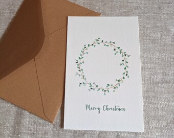 Carte Couronne de Noël